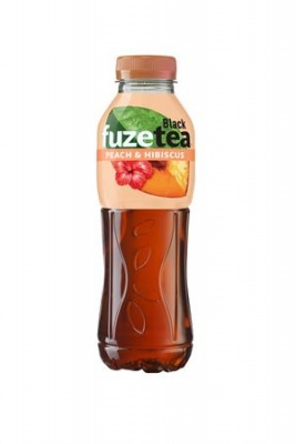 Üdítőital, szénsavmentes, 0,5 l, FUZETEA, barack-hibiszkusz