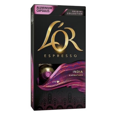 Kávékapszula, 10 db, JACOBS DOUWE EGBERTS "L`OR India"